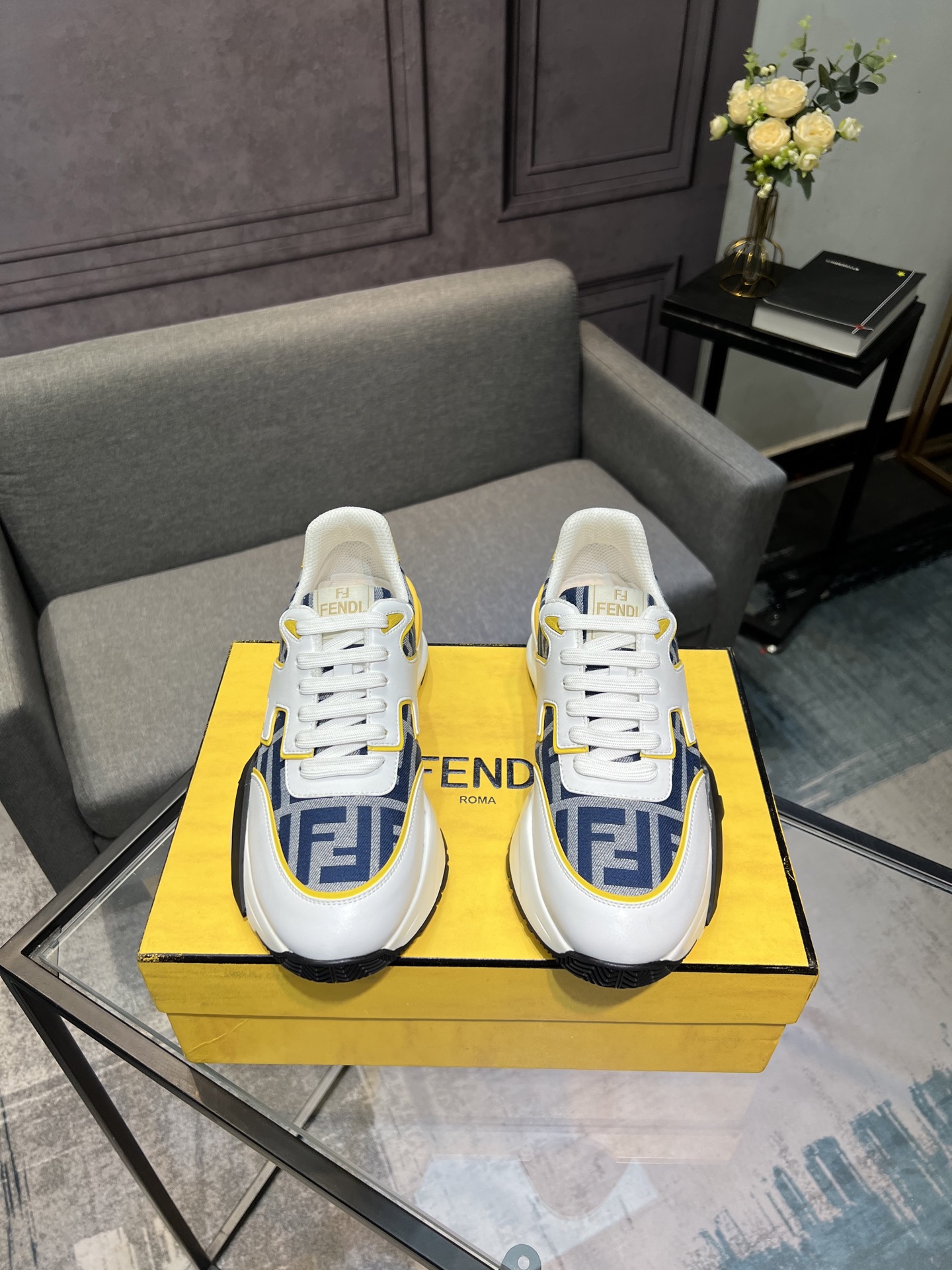 💰¥580 芬迪(FENDI)男士时尚休闲鞋👟爆款热卖🔥官网1:1复刻⬆️原单品质 -原版皮料- 原版透气网里 原版大底 1:1复刻,码数38-44(45-46订做)