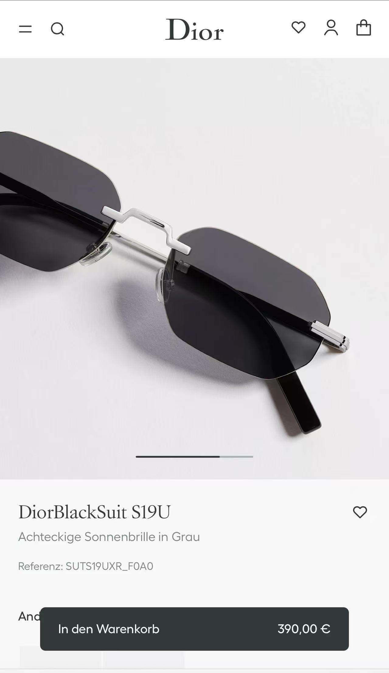 290💰Dio*
Mod:DiorBlackSuit S19U
Size:52口18-145