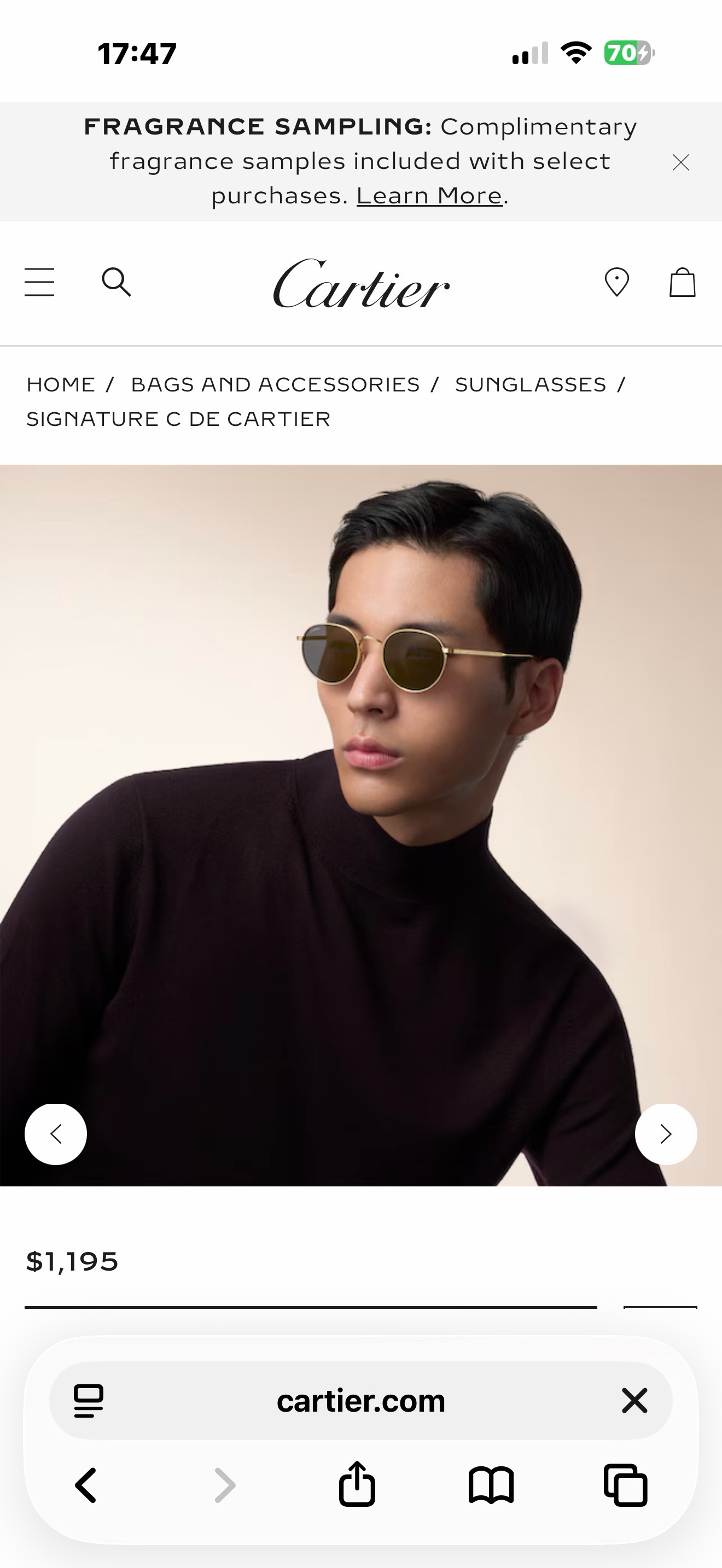 330💰变色390💰Top Quality
Original goods
Cartier Signature C de Cartier
mod:CT0626S
size:51-21 145
photochromic lenses