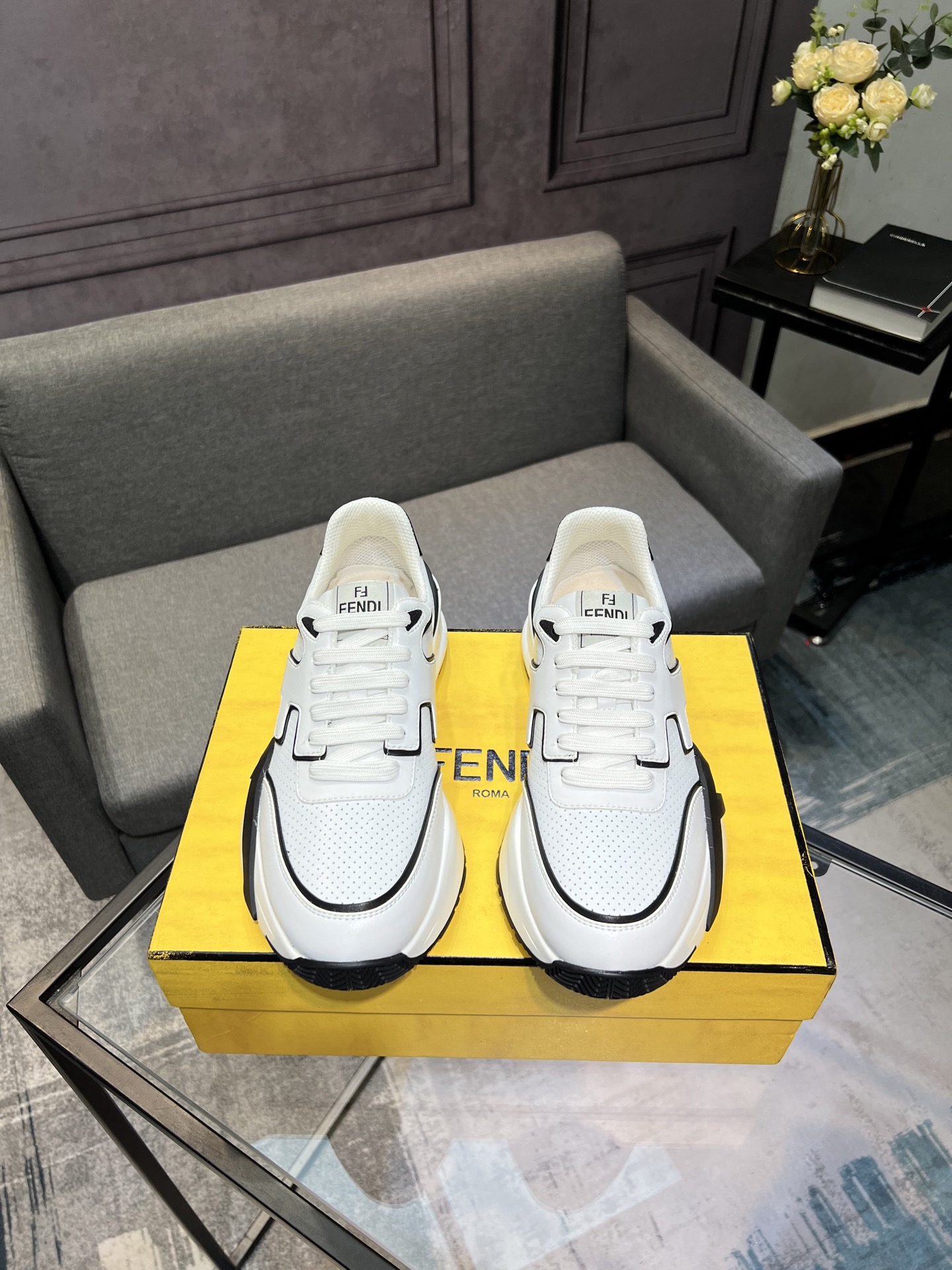 💰¥580 芬迪(FENDI)男士时尚休闲鞋👟爆款热卖🔥官网1:1复刻⬆️原单品质 -原版皮料- 原版透气网里 原版大底 1:1复刻,码数38-44(45-46订做)
