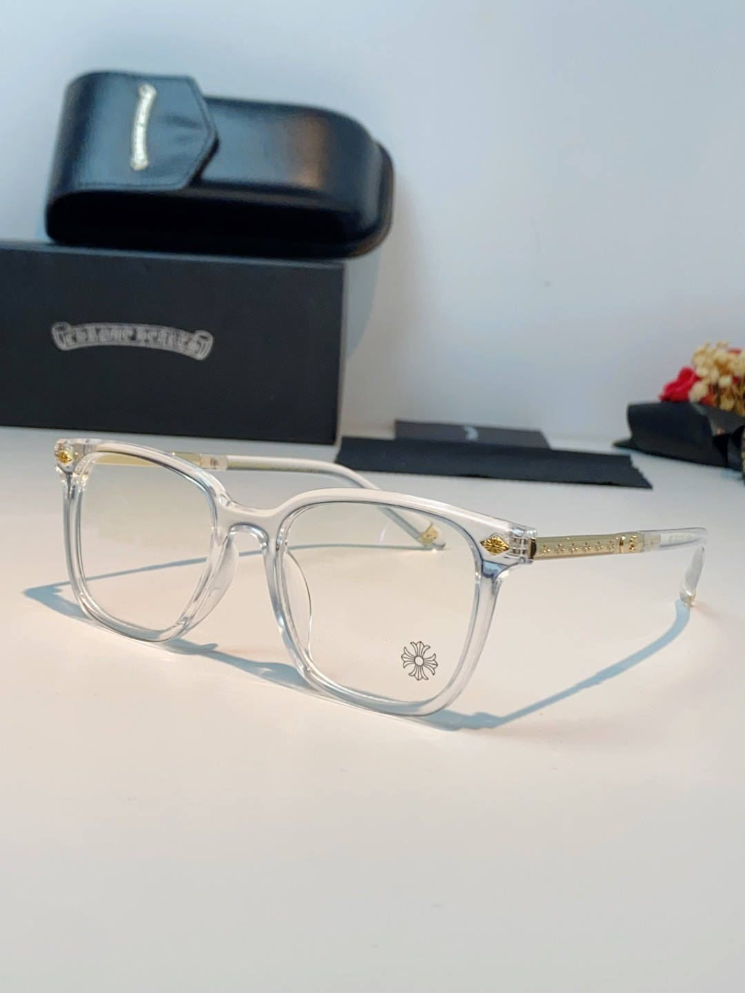 P150 Chrome Hearts 克罗心 2026新款 太阳镜男女方框平光镜经典旅游时尚光学眼镜 素颜必备