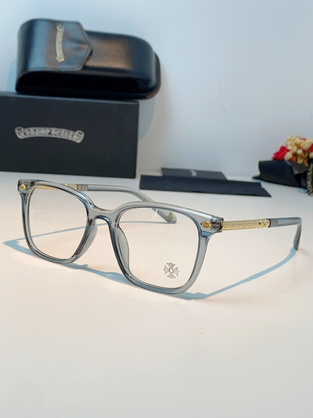 P150 Chrome Hearts 克罗心 2026新款 太阳镜男女方框平光镜经典旅游时尚光学眼镜 素颜必备