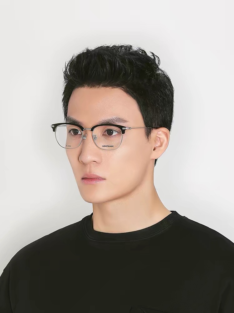 310💰【MONTBLAN*】万宝*龙 MB0316OA,好看男士方框,超轻很休闲 双色电镀,搭配小六角星Logo !size:55口19-140