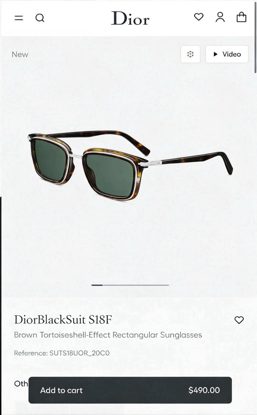 270💰DIO*
MODEL:DiorBlackSuit S18F
SIZE:52口20-150